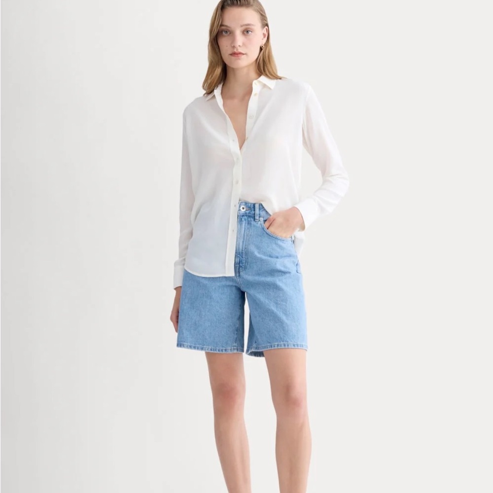 Long denim shorts 8” inseam